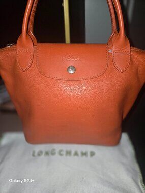 🧡 Longchamp Le Pliage Cuir Small Leather Top Handle Tote 🧡